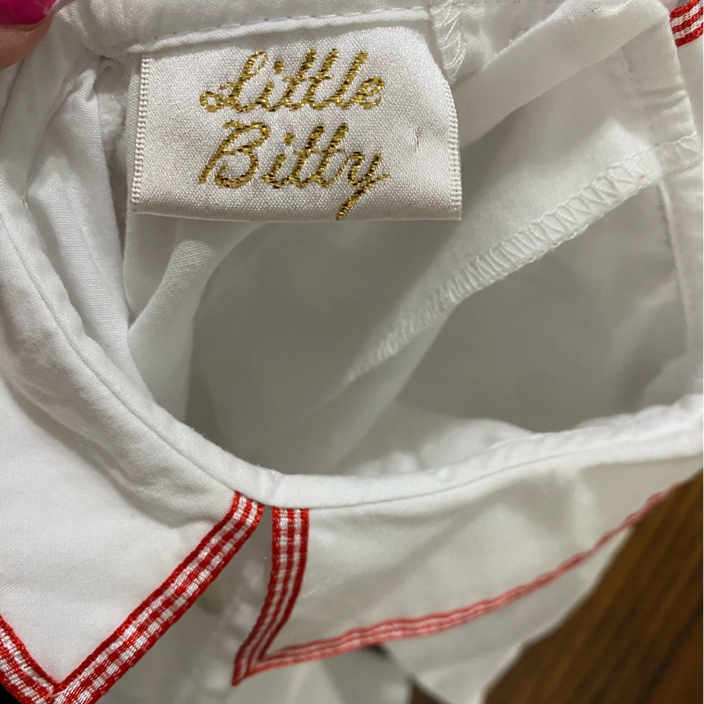 Red and White Button Down Shirt